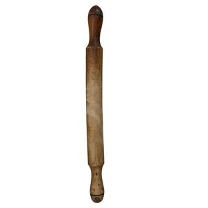 Vintage Wooden Rolling Pin Antique Primitive Farmhouse Kitchen Tool 17.5 Inch